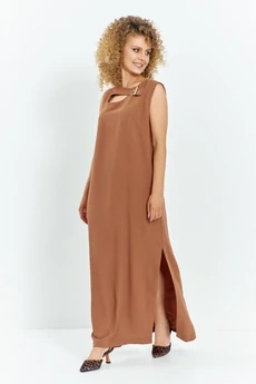 Платье 601 коричневый Euro Moda