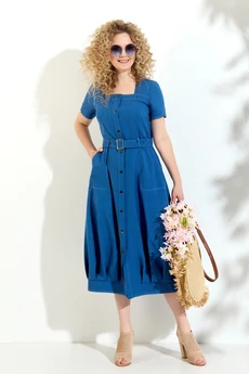 Платье 616 синий Euro Moda