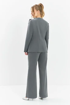 Костюм брючный 637 серый Euro Moda