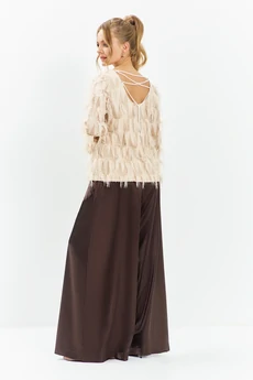 Костюм брючный 663 горький шоколад Euro Moda