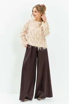 Костюм брючный 663 горький шоколад Euro Moda