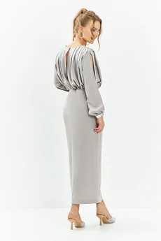 Платье 669 серый Euro Moda