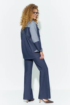 Костюм брючный 685 синий Euro Moda