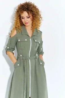 Платье 690 хаки Euro Moda