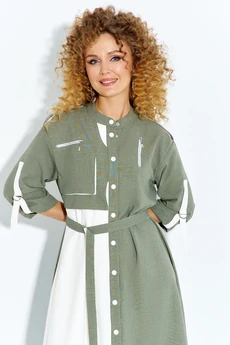 Платье 691 хаки Euro Moda