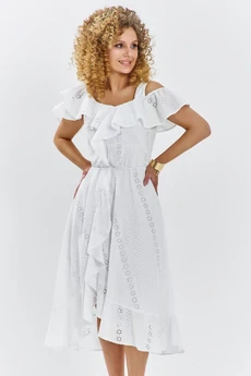 Платье 709 белый Euro Moda