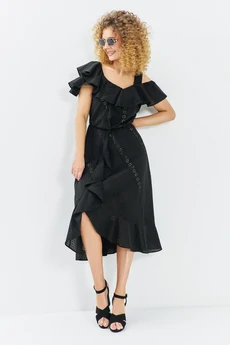 Платье 709 черный Euro Moda