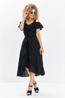 Платье 709 черный Euro Moda