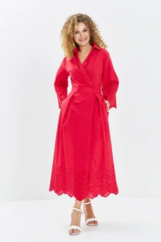 Платье 710 красный Euro Moda