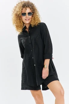 Костюм с шортами 711 черный Euro Moda