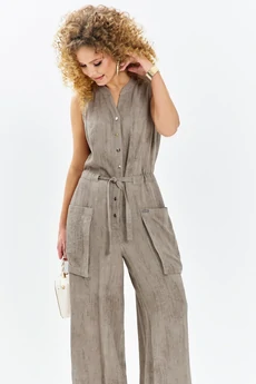 Комбинезон 717 бежевый меланж Euro Moda