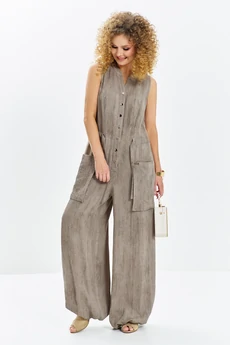 Комбинезон 717 бежевый меланж Euro Moda