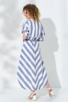 Платье 719 серо-синий Euro Moda