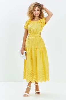 Платье 721 желтый Euro Moda