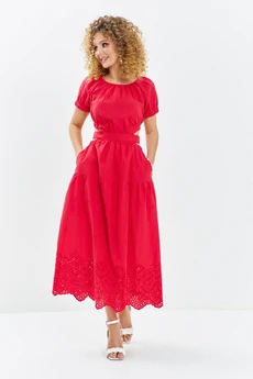 Платье 721 красный Euro Moda