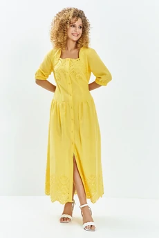Платье 722 желтый Euro Moda
