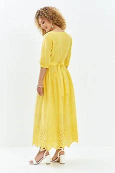 Платье 722 желтый Euro Moda