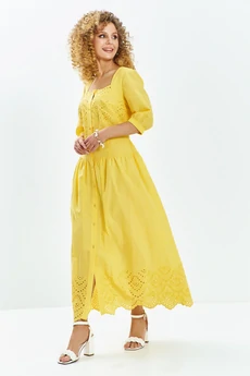 Платье 722 желтый Euro Moda