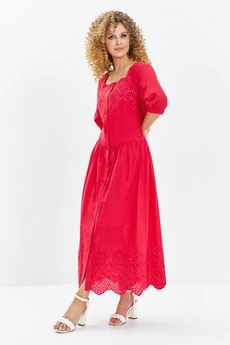 Платье 722 красный Euro Moda