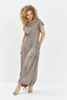 Платье 726 бежевый меланж Euro Moda