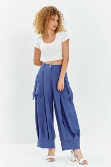 Брюки 731 синий Euro Moda