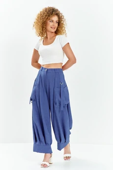 Брюки 731 синий Euro Moda