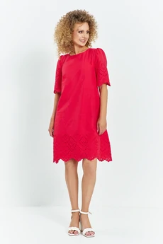 Платье 734 красный Euro Moda
