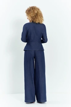 Костюм брючный 735 синий Euro Moda