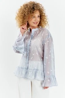Блузка 745 дымчато-голубой Euro Moda