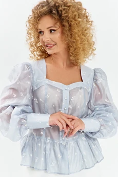 Блузка 759 дымчато-голубой Euro Moda