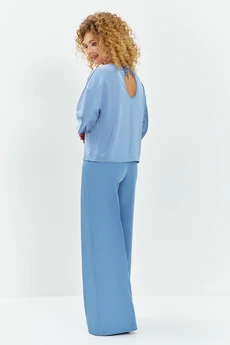Костюм брючный 764 голубой + голубой Euro Moda