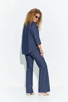 Костюм брючный 781 синий джинс Euro Moda