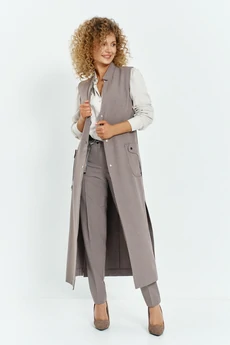 Костюм брючный 783 серый Euro Moda