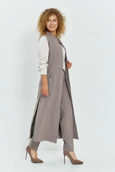 Костюм брючный 783 серый Euro Moda