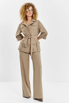Костюм брючный 785 бежевый Euro Moda