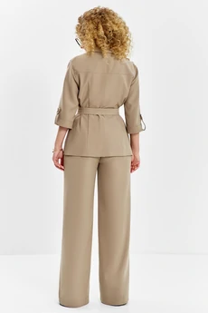 Костюм брючный 785 бежевый Euro Moda