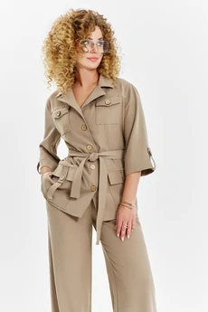 Костюм брючный 785 бежевый Euro Moda