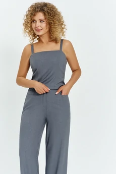 Костюм брючный 794 серый Euro Moda