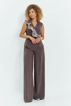 Костюм брючный 801 капучино Euro Moda