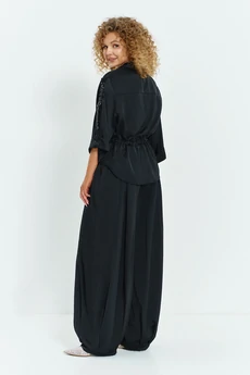 Костюм брючный 802 черный Euro Moda