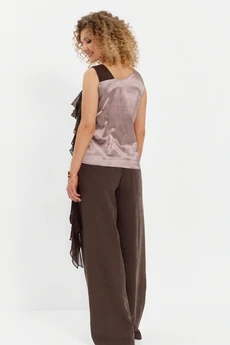 Костюм брючный 806 кофейный Euro Moda