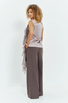Костюм брючный 807 кофейный Euro Moda