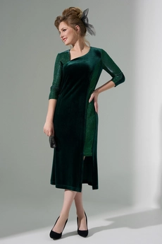*Платье 490 зеленый Euro Moda