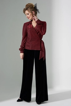 Блузка 484 красный Euro Moda