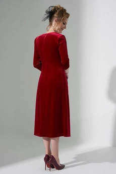Платье 490 красный Euro Moda