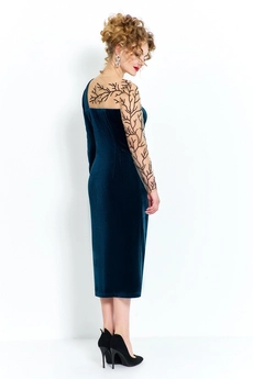 Платье 570 синий Euro Moda
