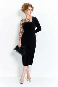 Платье 570 черный Euro Moda