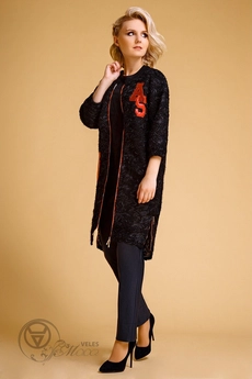 Кардиган 121 черный Euro Moda
