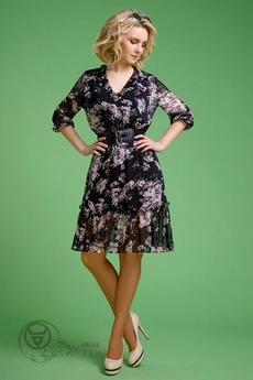Платье 145 черный Euro Moda