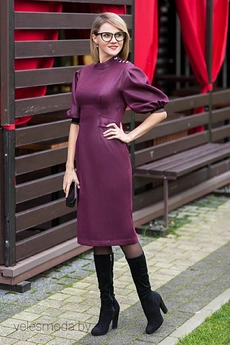 Платье 228 бордо Euro Moda